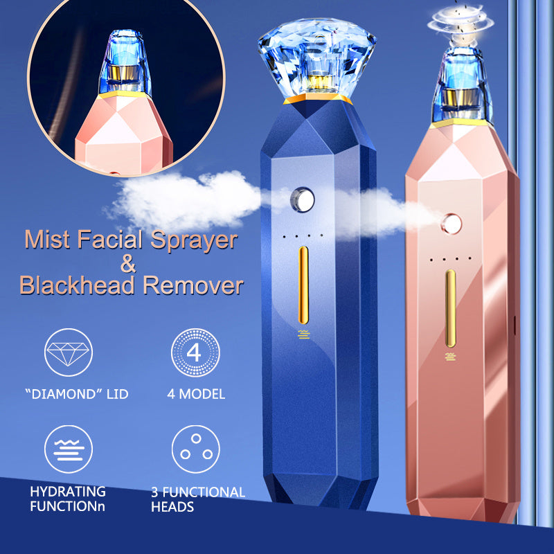 2-IN-1 Blackhead Remover Vacuum Pore Cleaner Acne Remover Mist Facial Sprayer